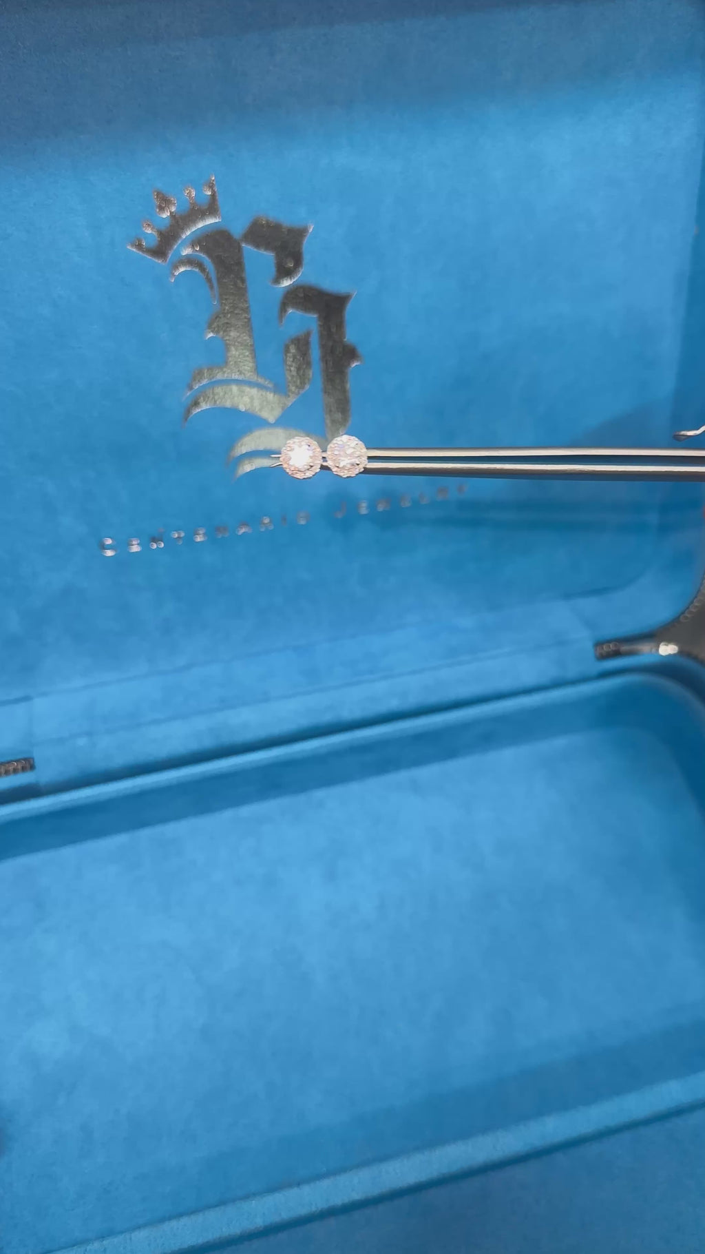 Aretes Halo Stud moissanite